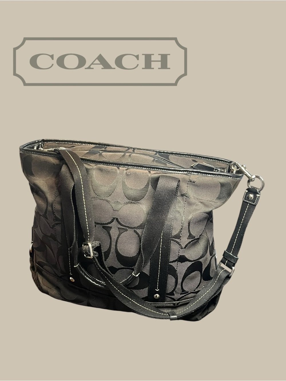 COACH Daisy Signature Jacquard Large Tote F16551